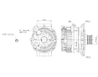 ALTERNÁTOR 12V / 180A + ŘEMENICE Ø49,5 6 DRÁŽEK - ORIGINÁL MITSUBISHI