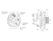 ALTERNÁTOR 24V / 100A + ŘEMENICE Ø72 8 DRÁŽEK - ORIGINÁL MITSUBISHI