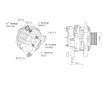 ALTERNÁTOR 24V / 100A + ŘEMENICE Ø72 8 DRÁŽEK - ORIGINÁL MITSUBISHI