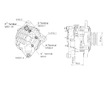 ALTERNÁTOR 24V / 100A + ŘEMENICE Ø74,7 2 DRÁŽKY - ORIGINÁL MITSUBISHI
