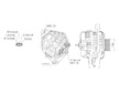 ALTERNÁTOR 24V / 120A + ŘEMENICE Ø62 6 DRÁŽEK - ORIGINÁL MITSUBISHI