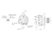 ALTERNÁTOR 24V / 130A + ŘEMENICE Ø73 + 15/PWM 8 DRÁŽEK - ORIGINÁL MITSUBISHI