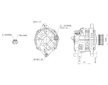 ALTERNÁTOR 24V / 90A + ŘEMENICE Ø65 7 DRÁŽEK- ORIGINÁL MITSUBISHI