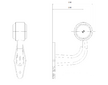 LED OBRYSOVÁ SVÍTILNA ČERVENO-ČIRÁ NA PRYŽOVÉM RAMENI + 0,5 m KABEL 