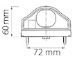 LED OSVĚTLENÍ SPZ 12/24V S ČERNÝM POUZDREM REGPOINT + 0,5 m KABEL