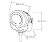 LED VÝSTRAŽNÉ SVĚTLO ČERVENÉ - PREDÁTOR 2000, 9-33V + 0,4 M KABEL