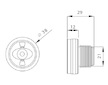 LED ZADNÍ POZIČNÍ SVÍTILNA ČERVENÁ MONOPOINT II + 3,5 m KABEL P&R