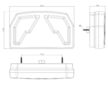 LED ZADNÍ SKUPINOVÁ SVÍTILNA + 1 M KABEL