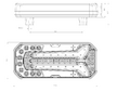 LED ZADNÍ SKUPINOVÁ SVÍTILNA 12V / 24V + 2 m KABEL