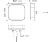 LED ZADNÍ SKUPINOVÁ SVÍTILNA 3-KOMOROVÁ + DYNAMICKÁ SMĚROVKA, 10-30V + 0,4 m KABEL