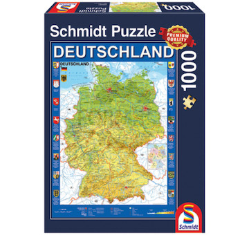 Puzzle, Deutschlandkarte, 1000 Teile 