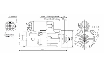 STARTÉR 12V / 2,2kW 11 zubů - ORIGINÁL MITSUBISHI