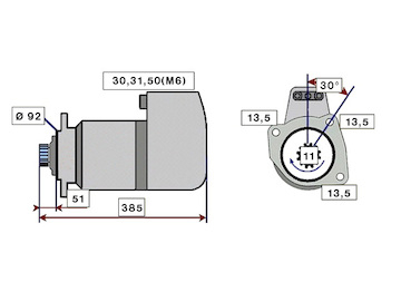 STARTÉR 24V / 5,4kW 11 zubů 