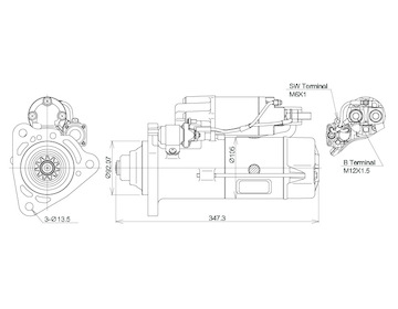 STARTÉR 24V / 7kW 11 zubů - ORIGINÁL MITSUBISHI