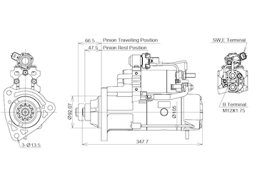 STARTÉR 24V / 7kW 11 zubů - ORIGINÁL MITSUBISHI