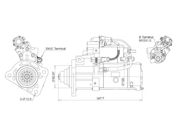 STARTÉR 24V / 7kW 12 zubů - ORIGINÁL MITSUBISHI