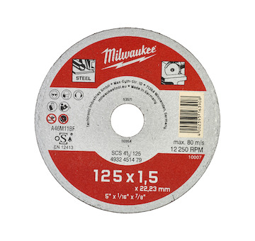 Thin metal cutting discs - contractor series SCS 41 / 125 x 1.5 x 22 mm Contractor series - 25 pcs