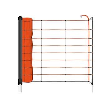 Vyztužená oranžová síť STANDARD pro elektrický ohradník pro ovce, kozy, výška 90 cm, 50 m, 1 hrot