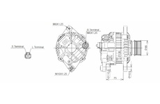 ALTERNÁTOR 24V / 50A + ŘEMENICE Ø65 7 DRÁŽEK- ORIGINÁL MITSUBISHI