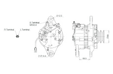 ALTERNÁTOR 24V / 50A + ŘEMENICE Ø80 2 DRÁŽKY- ORIGINÁL MITSUBISHI