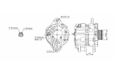 ALTERNÁTOR 24V / 80A + ŘEMENICE Ø65 6 DRÁŽEK - ORIGINÁL MITSUBISHI