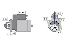 STARTÉR 12V / 2.3kW 9 zubů 