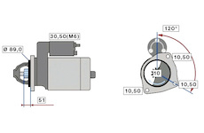 STARTÉR 24V / 4kW 10 zubů 