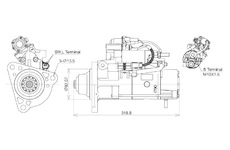 STARTÉR 24V / 5,5kW 12 zubů - ORIGINÁL MITSUBISHI