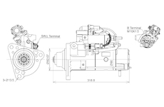 STARTÉR 24V / 5,5kW 12 zubů - ORIGINÁL MITSUBISHI