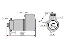 STARTÉR 24V / 6,6kW 11 zubů 