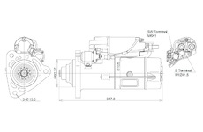 STARTÉR 24V / 7kW 11 zubů - ORIGINÁL MITSUBISHI