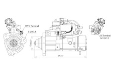 STARTÉR 24V / 7kW 12 zubů - ORIGINÁL MITSUBISHI