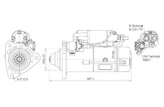 STARTÉR 24V / 7kW 12 zubů - ORIGINÁL  MITSUBISHI